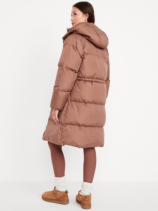 Image number 7 showing, Water-Resistant Quilted Long Puffer Jacket