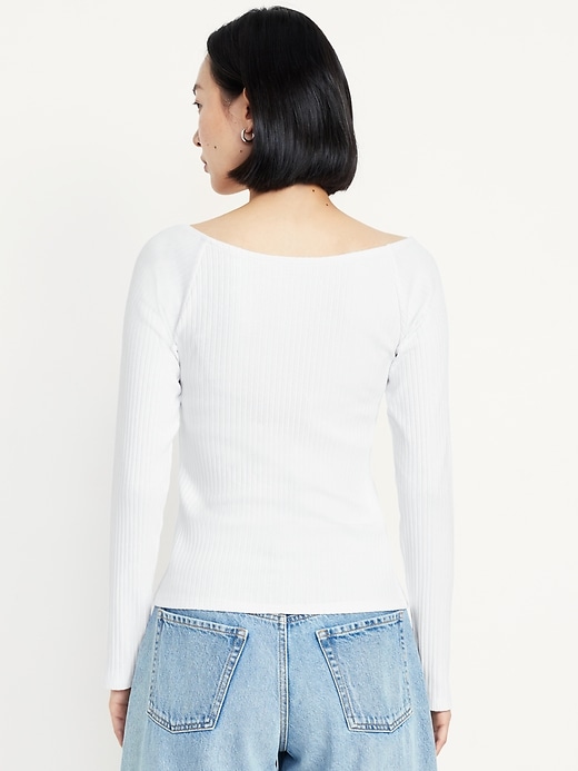 Image number 2 showing, Cinched Rib-Knit Top