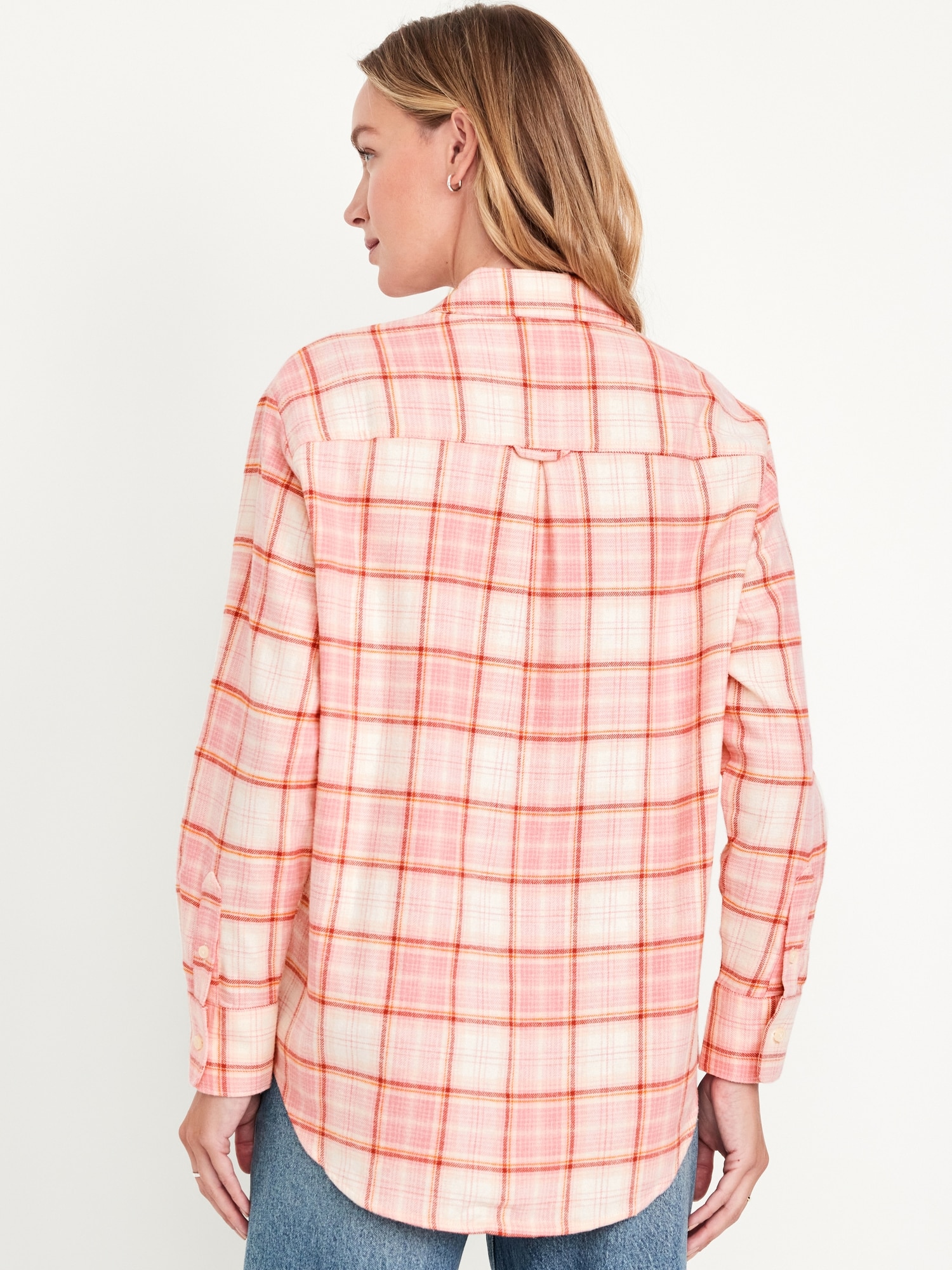 Flannel Boyfriend Button-Down Shirt