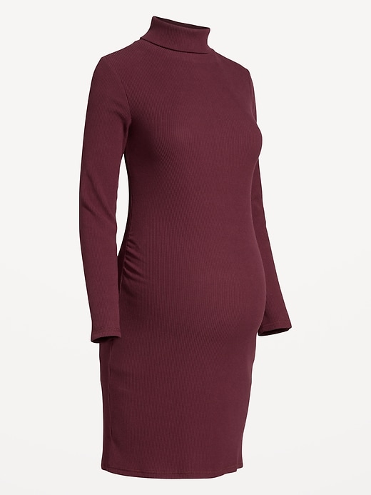 Image number 1 showing, Maternity Mock-Neck Mini Dress