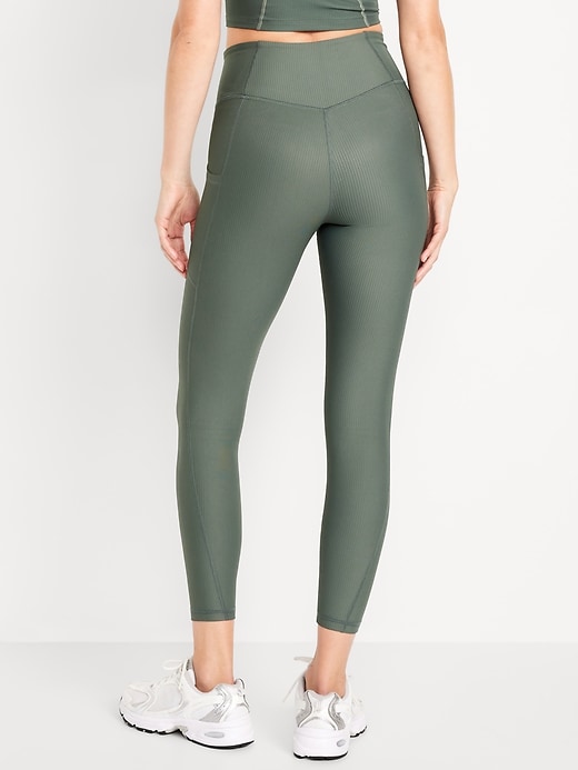 High Waisted PowerSoft Ribbed Leggings Old Navy