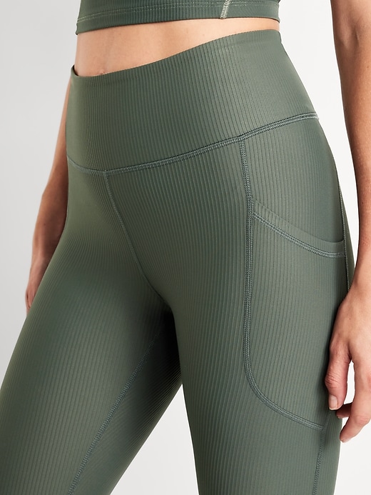 Image number 3 showing, High-Waisted PowerSoft Rib Leggings