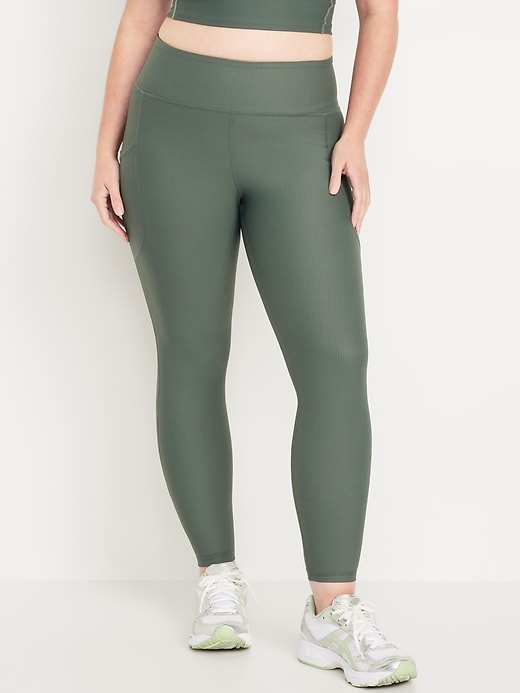 Image number 4 showing, High-Waisted PowerSoft Rib Leggings