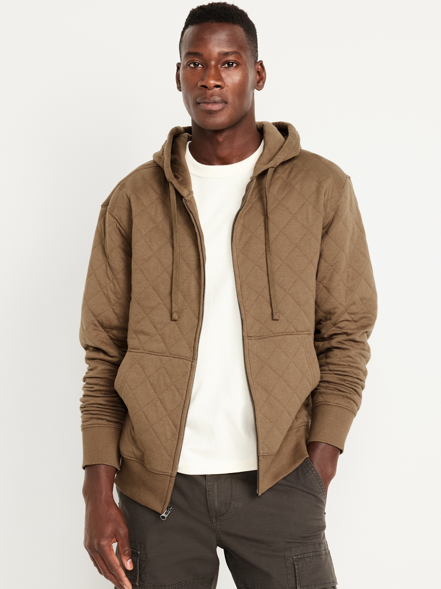 Essential Quilted Zip Hoodie