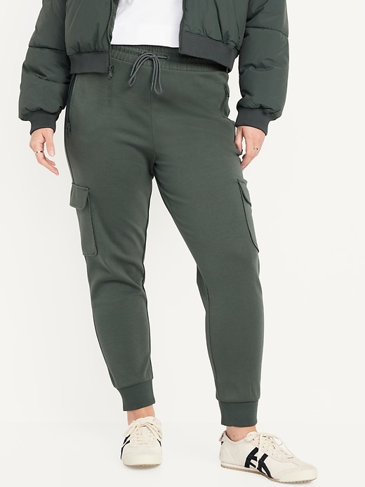 Image number 4 showing, High-Waisted Dynamic Fleece Cargo Joggers