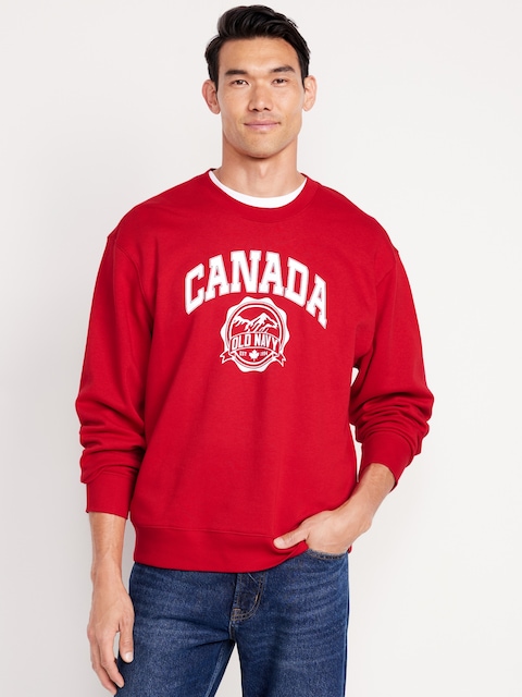 Chandail en coton ouaté surdimensionné à logo ON du Canada