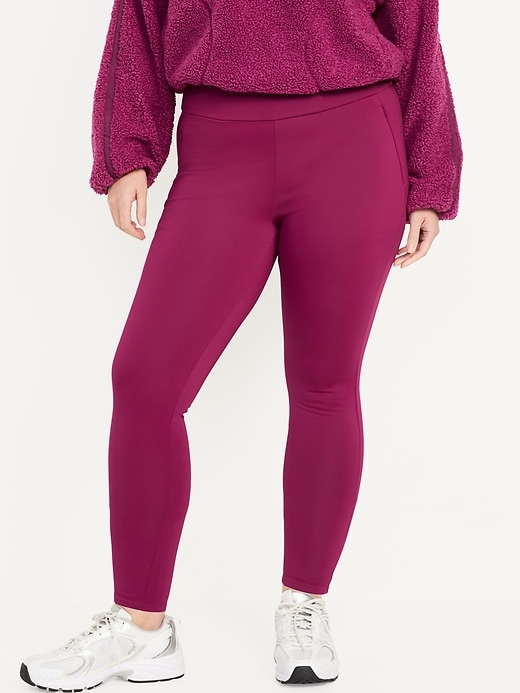 Image number 4 showing, High-Waisted PowerSoft Coze Edition Fleece-Lined Full-Length Leggings