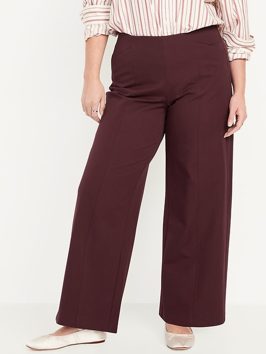 L'image numéro 5 présente Pantalon Pixie à taille haute extensible et à jambe large