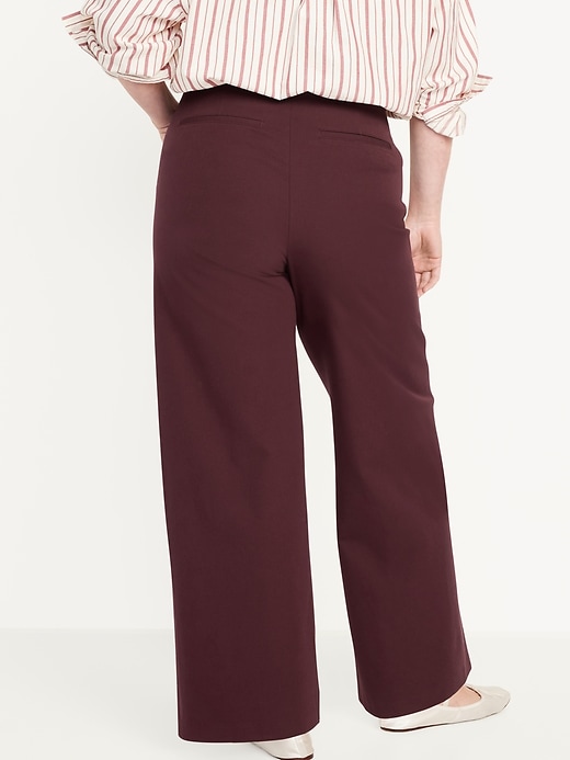 L'image numéro 6 présente Pantalon Pixie à taille haute extensible et à jambe large