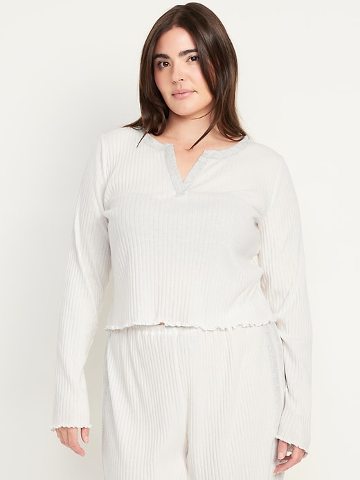 Image number 5 showing, Ribbed Pajama Top