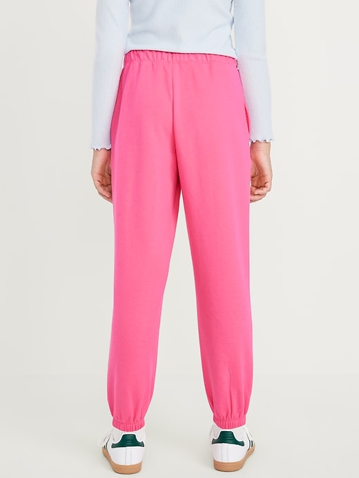 Voir une image plus grande du produit 2 de 5. Pantalon de jogging à taille haute à ourlet élastique à imprimé pour fille