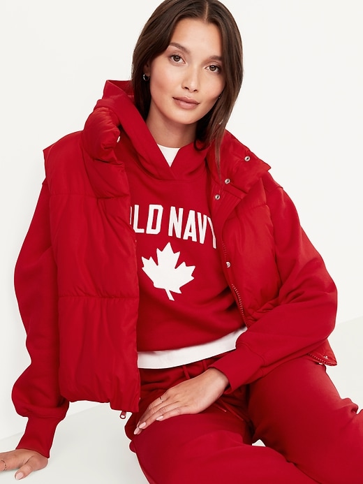 Image number 3 showing, Oversized Canada Logo-Graphic Hoodie