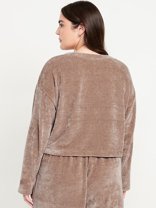 L'image numéro 6 présente Chemise douillette en chenille