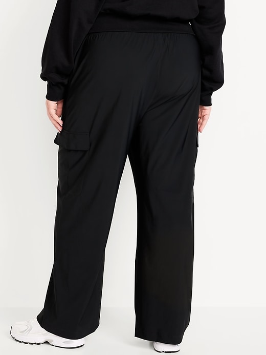 Image number 5 showing, High-Waisted SleekTech Wide-Leg Cargo Pants