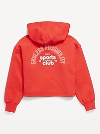 Image number 2 showing, Dynamic Fleece Cropped Graphic Hoodie for Girls