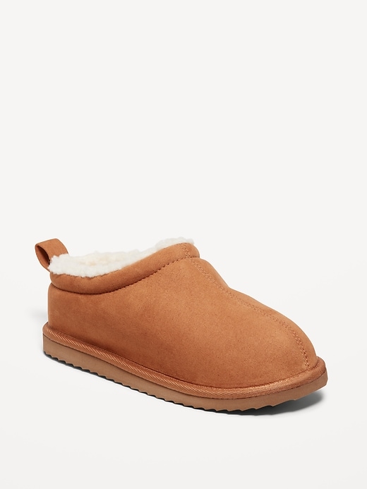 Voir une image plus grande du produit 1 de 4. Pantoufles de style mule en faux suède pour garçon