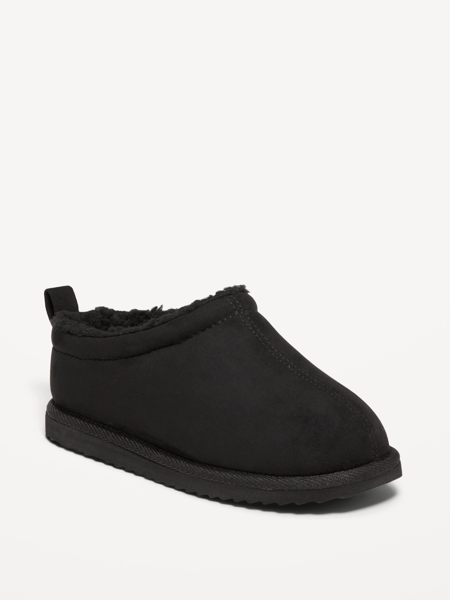 Pantoufles de style mule en faux suède pour garçon