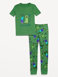 View large product image 3 of 3. Gender-Neutral Licensed Graphic Snug-Fit Pajama Set for Kids