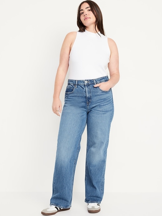 Image number 4 showing, Extra High-Waisted Sky-Hi Wide-Leg Jeans