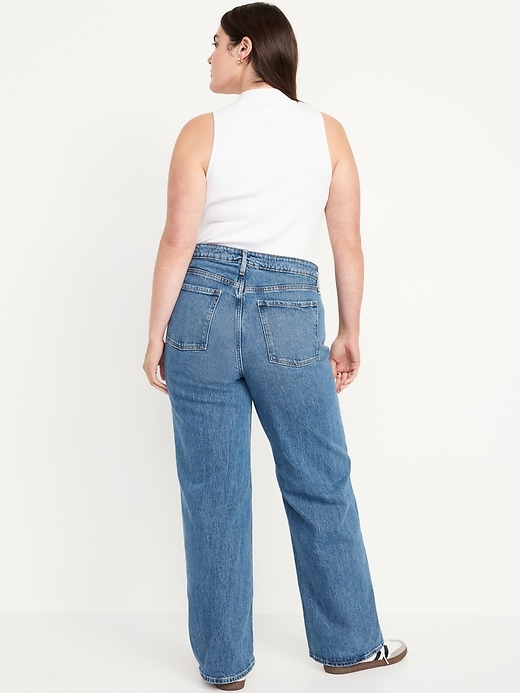 Image number 5 showing, Extra High-Waisted Sky-Hi Wide-Leg Jeans