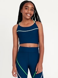 L'image numéro 1 présente Soutien-gorge de sport long à fines bretelles Powersoft pour fille