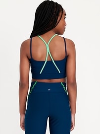 L'image numéro 2 présente Soutien-gorge de sport long à fines bretelles Powersoft pour fille