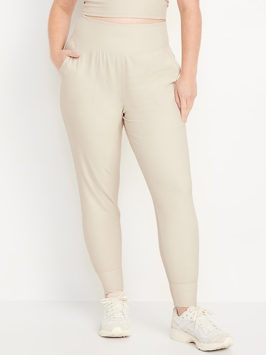 Image number 4 showing, High-Waisted PowerSoft Rib 7/8 Joggers