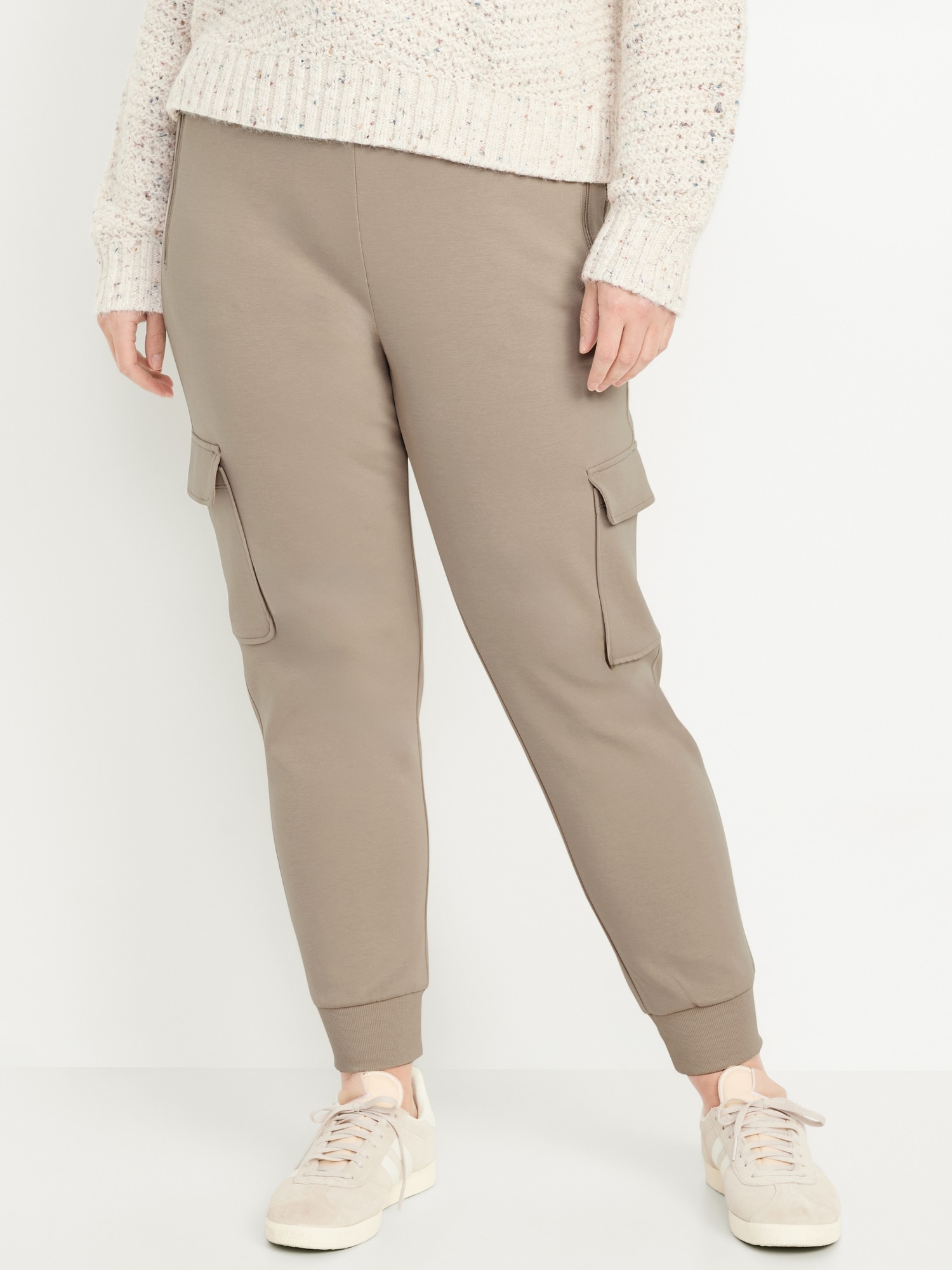 High-Waisted Dynamic Fleece Cargo Joggers