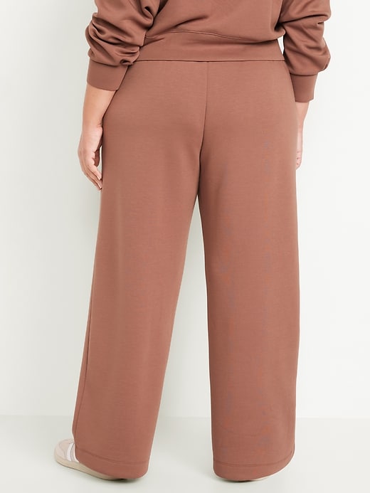 Image number 7 showing, High-Waisted Bounce Fleece Wide-Leg Pants