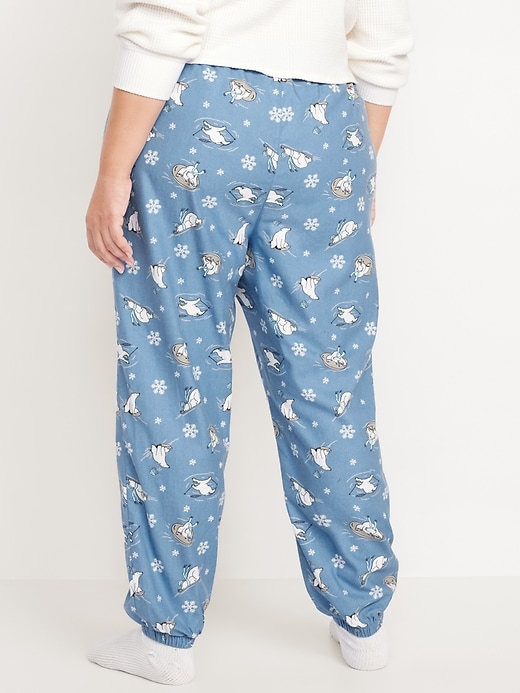 Image number 8 showing, High-Waisted Flannel Pajama Joggers