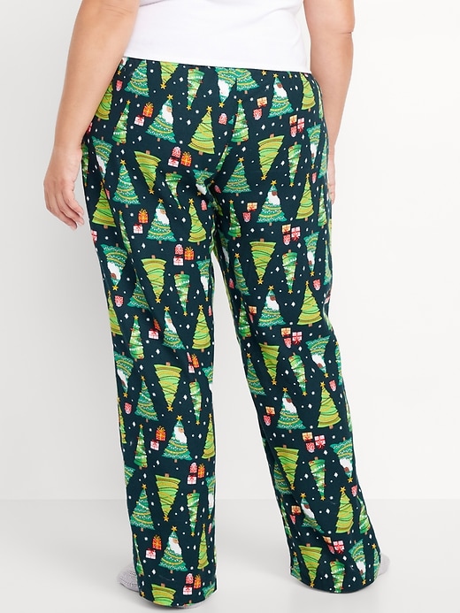 Image number 8 showing, Mid-Rise Printed Flannel Pajama Pants