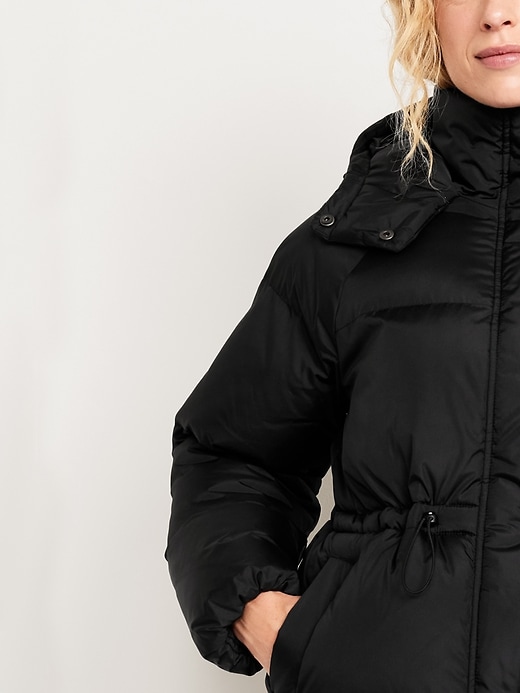 Image number 5 showing, Water-Resistant Quilted Long Puffer Jacket