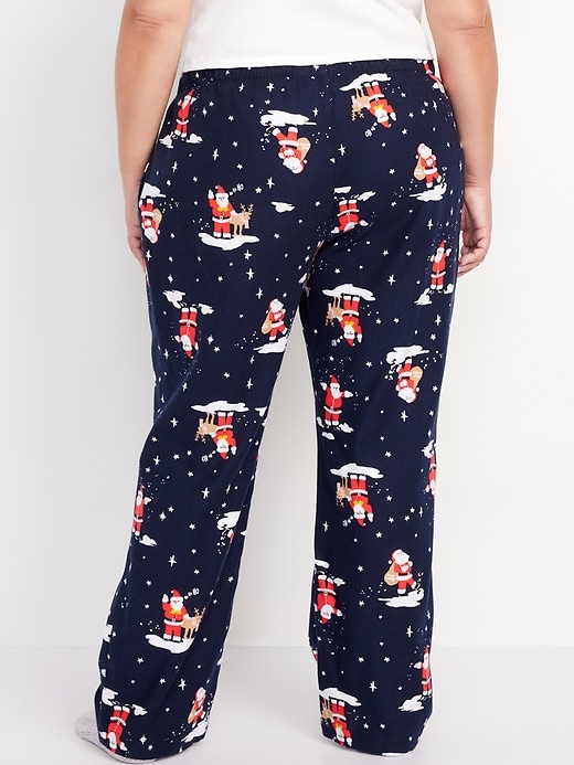 Image number 8 showing, Mid-Rise Printed Flannel Pajama Pants