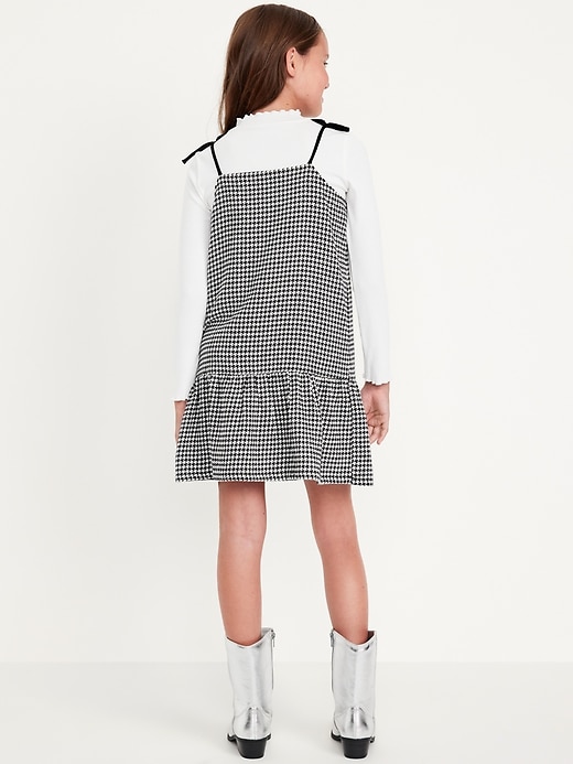 Voir une image plus grande du produit 2 de 4. Ensemble robe sans manches à motif et haut à col montant pour fille