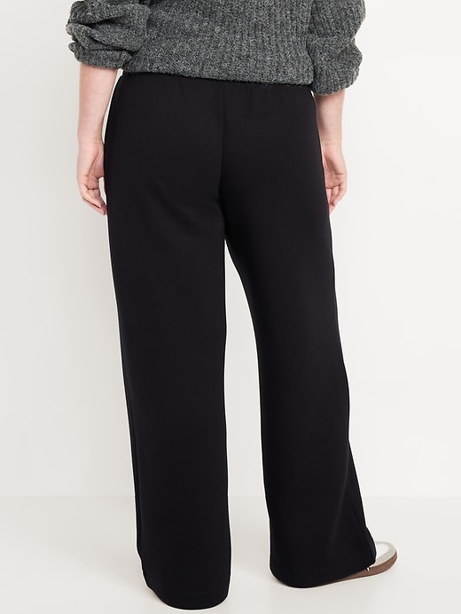 Image number 5 showing, High-Waisted Bounce Fleece Wide-Leg Pants