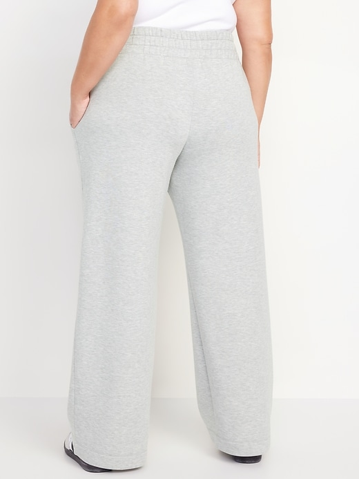 Image number 7 showing, High-Waisted Bounce Fleece Wide-Leg Pants