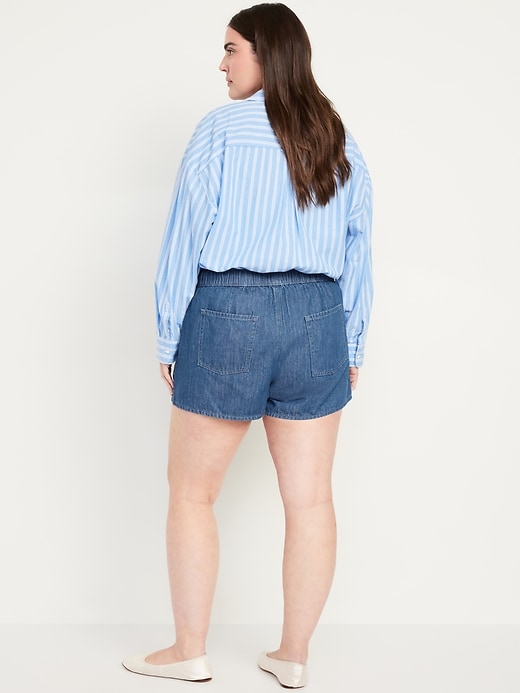 Image number 6 showing, High-Waisted Baggy Jean Shorts