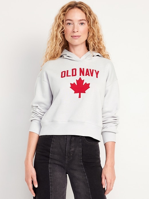 Image number 1 showing, Oversized Canada Logo-Graphic Hoodie