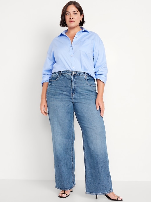 Image number 6 showing, Extra High-Waisted Sky-Hi Wide-Leg Jeans