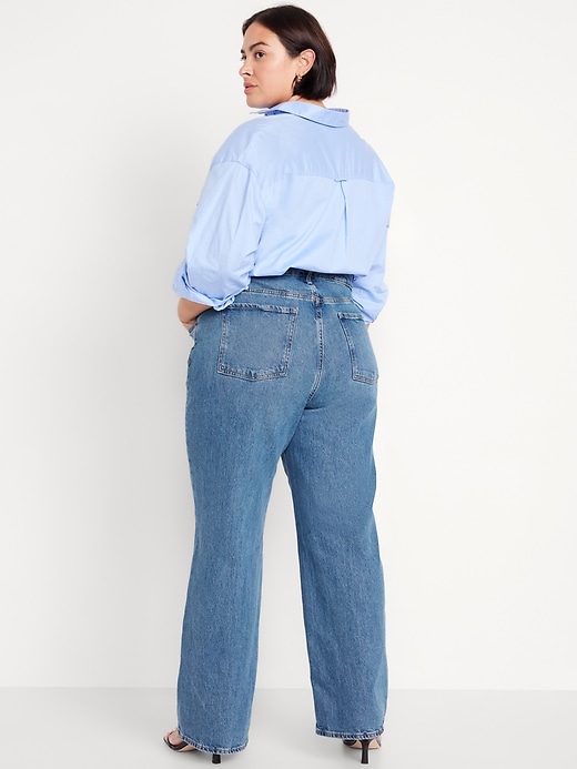 Image number 7 showing, Extra High-Waisted Sky-Hi Wide-Leg Jeans