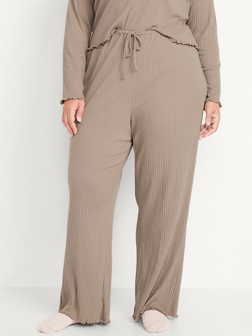 L'image numéro 7 présente Pantalon de pyjama à taille haute