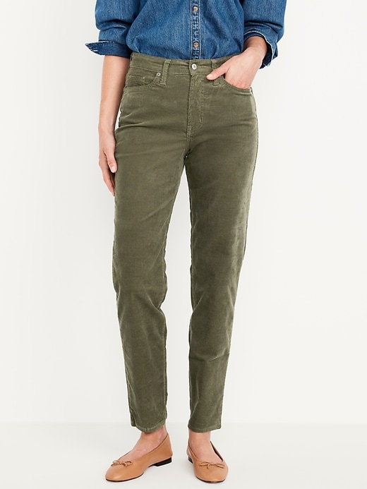 Image number 2 showing, High-Waisted OG Straight Corduroy Ankle Pants