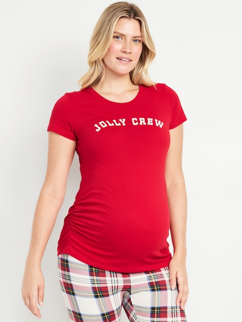 Maternity Gifting Graphic T-Shirt - Red