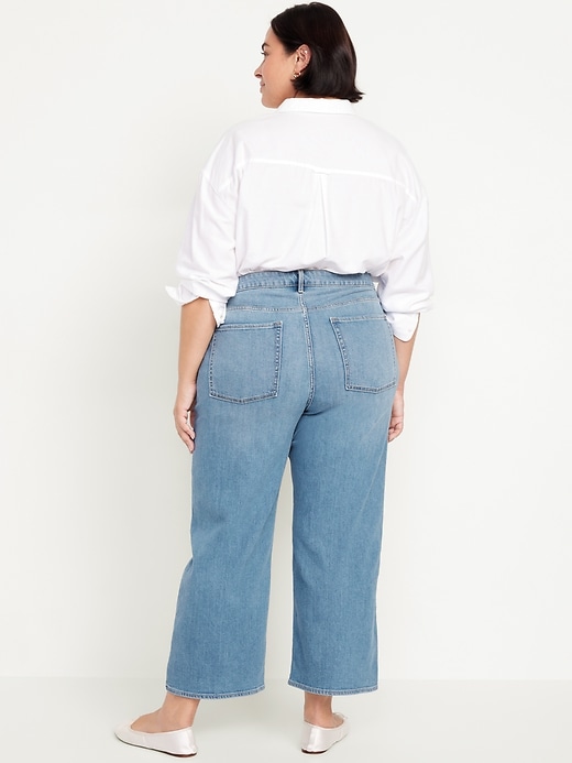 Image number 7 showing, High-Waisted Wow Crop Wide-Leg Jeans