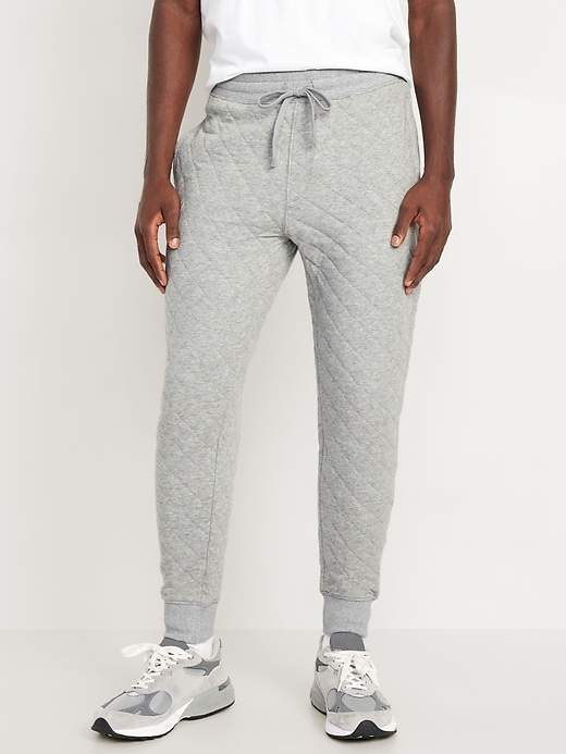 Image number 1 showing, Loose Quilted Fleece Joggers