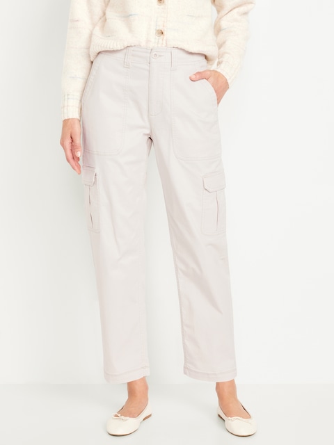 Pantalon cargo chino authentique à taille haute
