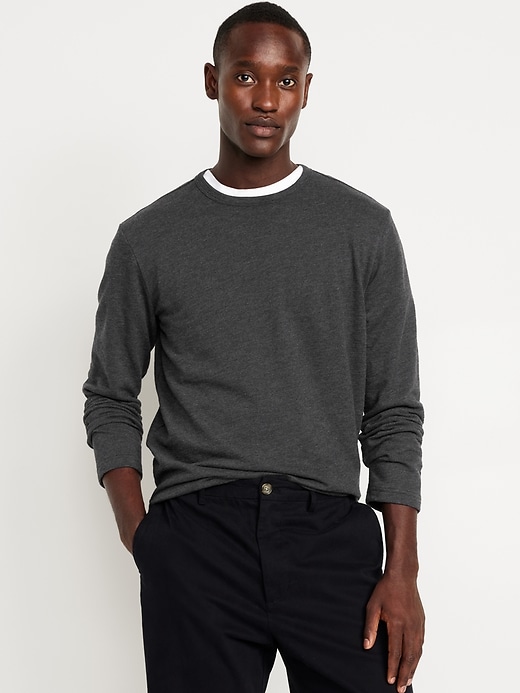 Image number 1 showing, Long-Sleeve Textured T-Shirt