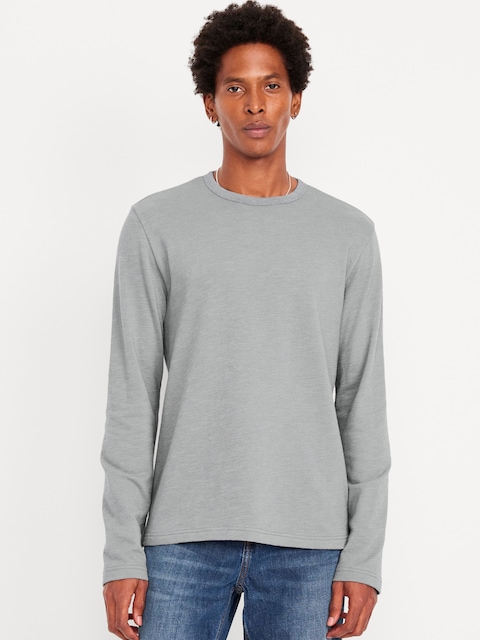 Long-Sleeve Textured T-Shirt