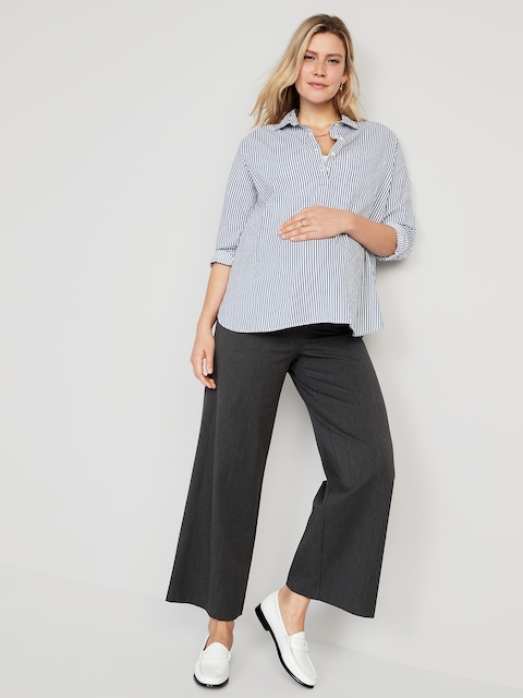 Pantalon Pixie à jambe large à panneau couvrant de Maternité