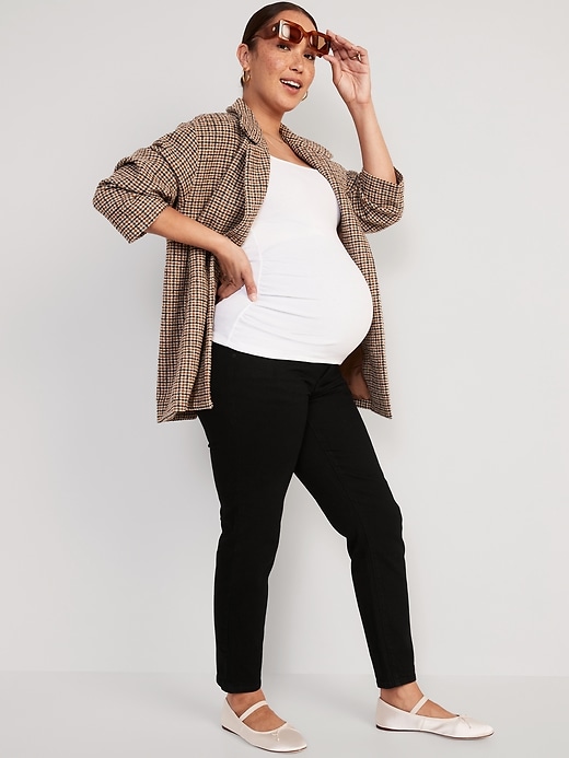 Image number 1 showing, Maternity Full-Panel OG Straight Jeans